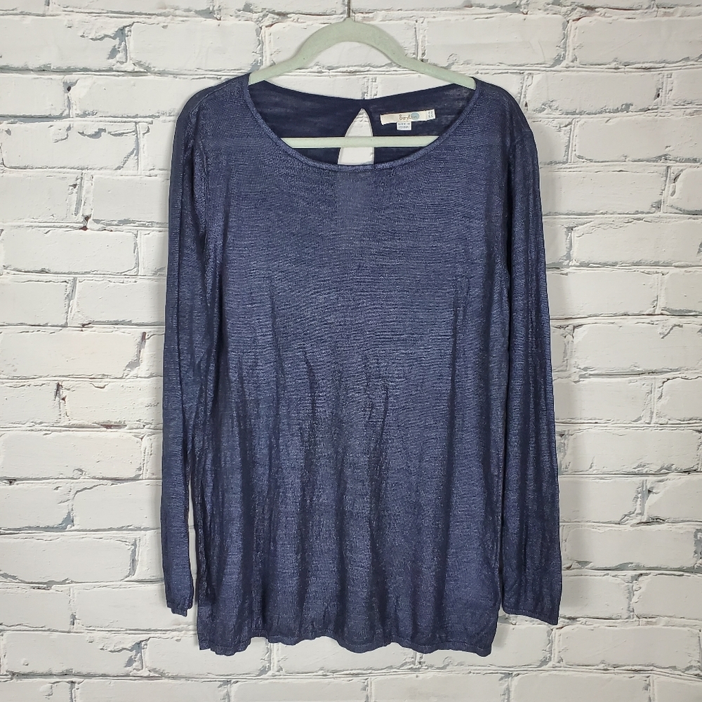 Boden Navy Sparkle Sweater